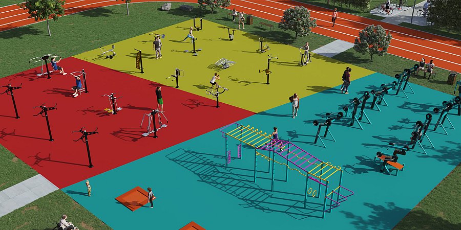 Kombinált fitneszpark zóna