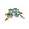 VVZ-8H4-001 Négytornyú nyolcszőgletű játszóvár csőcsúszdákkal