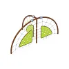 VVZ-LP019 Ívelt háromoldalú kötélmászóka