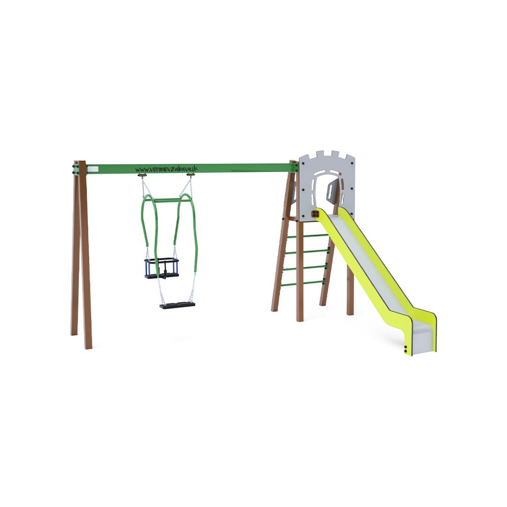 VVZ-A002-MaD-15 BABA-MAMA lengőhinta csúszdával