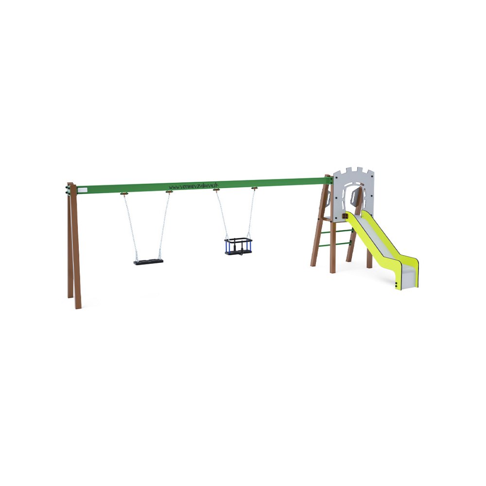 VVZ-A003-10 Egyrészes lengőhinta csúszdával