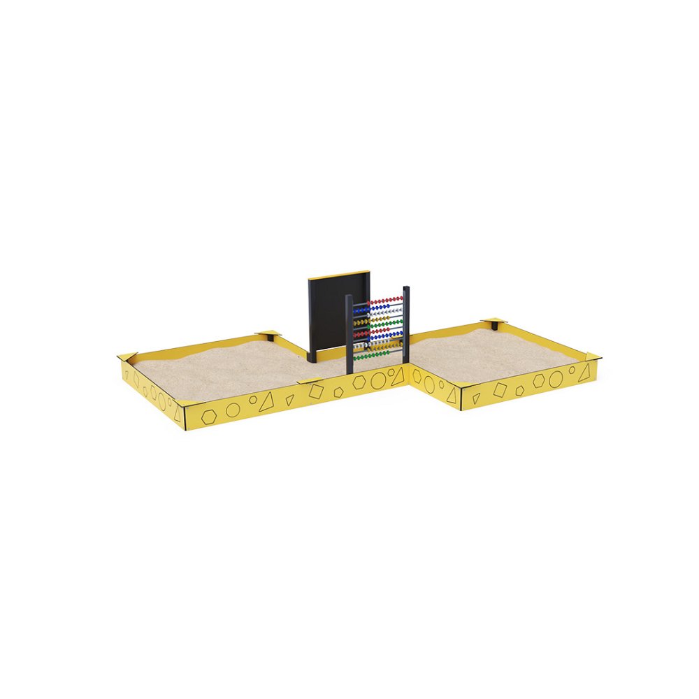 VVZ-PD008 Kétrészes homokozó rajztáblával és abakusszal