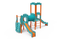 Kéttornyú játszóvárak 1,0m szabadesés magasságig