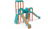 Kéttornyú játszóvárak 1,5m szabadesés magasságig