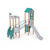 Két tornyos kombinált játszószerkezet - Magas tetővel VVZ-VZP2-008-15 Két tornyos kombinált játszószerkezet - Magas tetővel VVZ-VZP2-008-15
